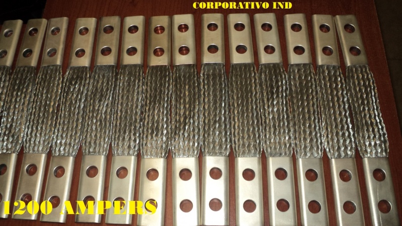 Electrical connector / rectangular / copper / flexible,trenzas de cobre, trencillas de cobre, tinned laminated copper