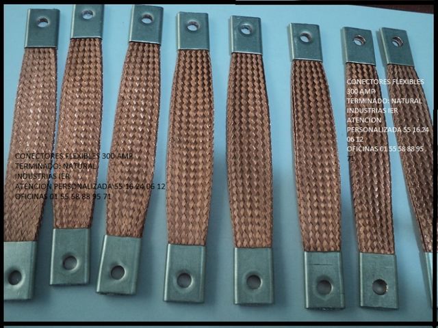 pzas conector flexible tipo trencilla plana de cobre