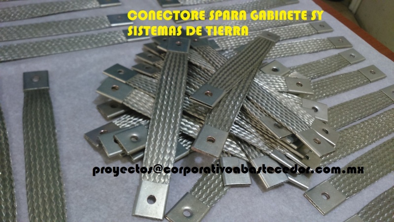 conectores flexibles de cobre, conectores de trenza de cobre, conectores de trenza plan, conectores de trencillas de cobre, alambres de cobre