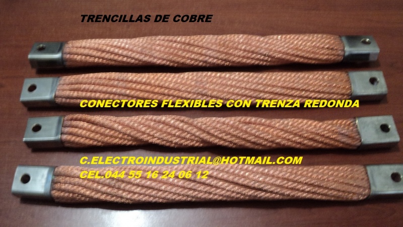 conectores flexibles de cobre,trenzas de cobre,soguillas de cobre,conectores con trenzas de cobre,